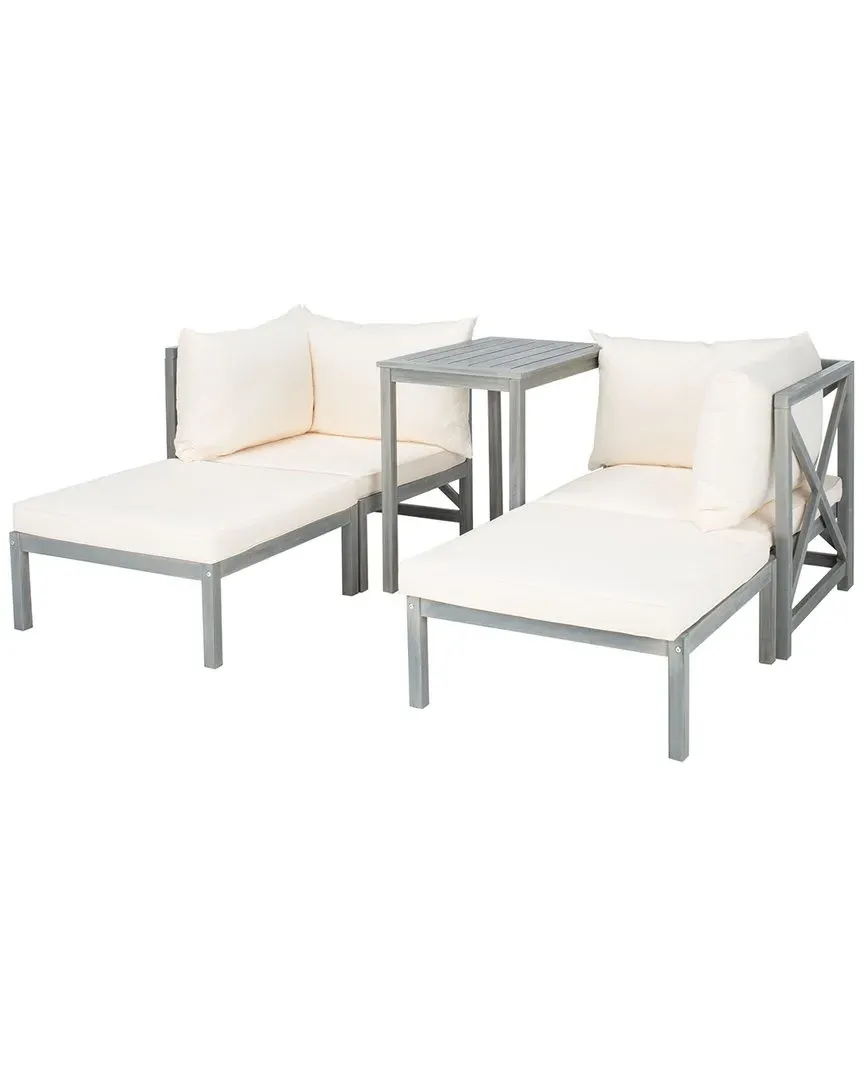 Ronson 5 Piece Sectional Set - Grey, Wood image