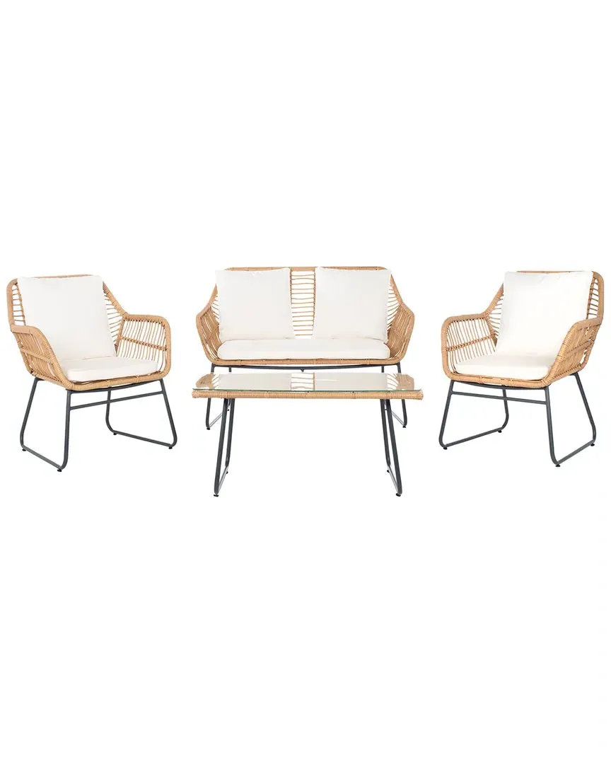 Roston 4-Piece Outdoor Living Set - Natural, PE Rattan image