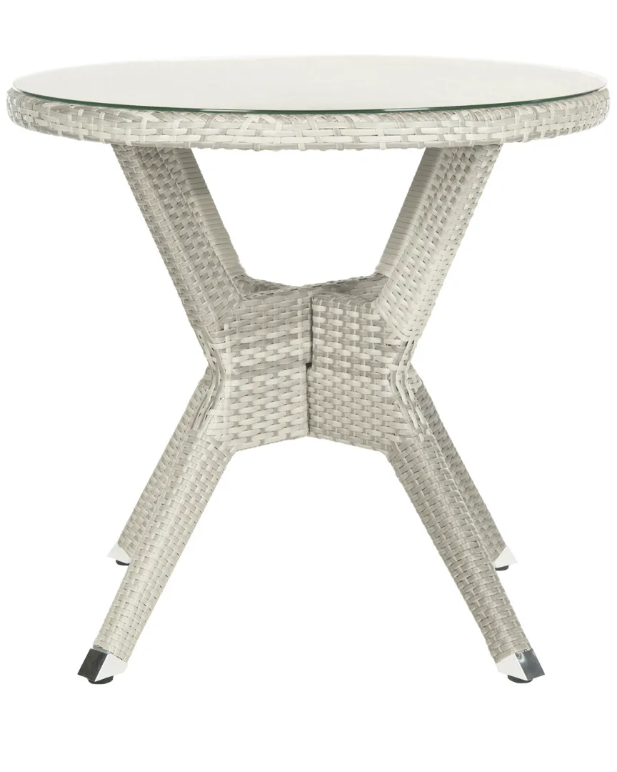Round Outdoor Accent Table - Grey, Aluminum