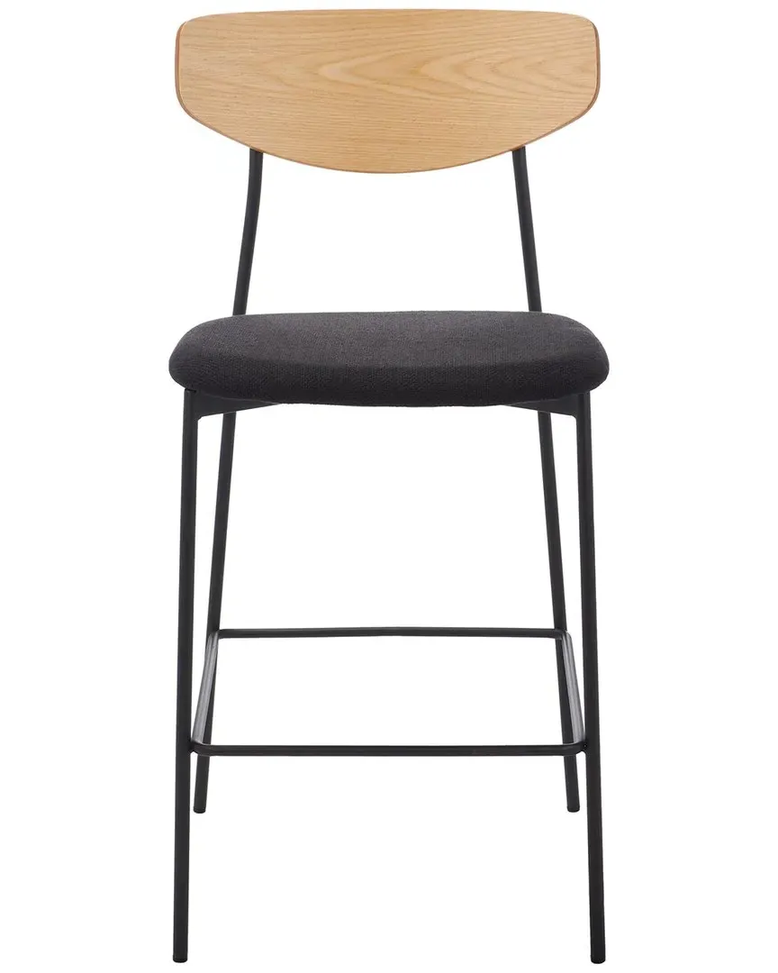 Ryker Counter Stool - Oak, Black Metal image