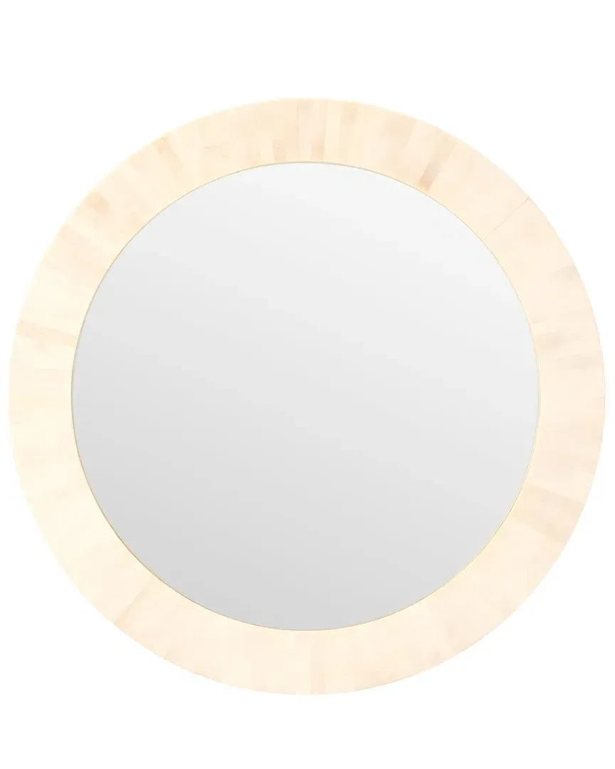 Sabi Round Wall Mirror - Antique Ivory, Resin