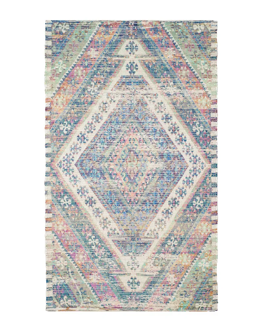 Saffron Hand-Loomed Rug - Royal Blue, Cotton image