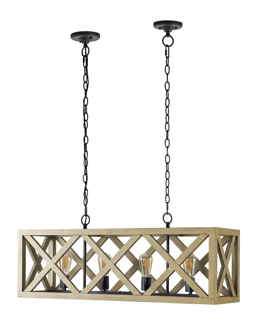 Sagan Rectangular Pendant Light - Natural, Wood image