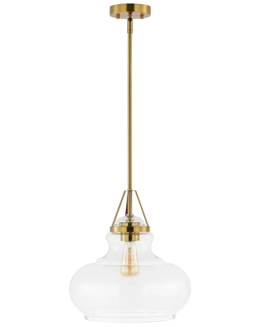 Salud 14in Pendant Light - Brass, Glass