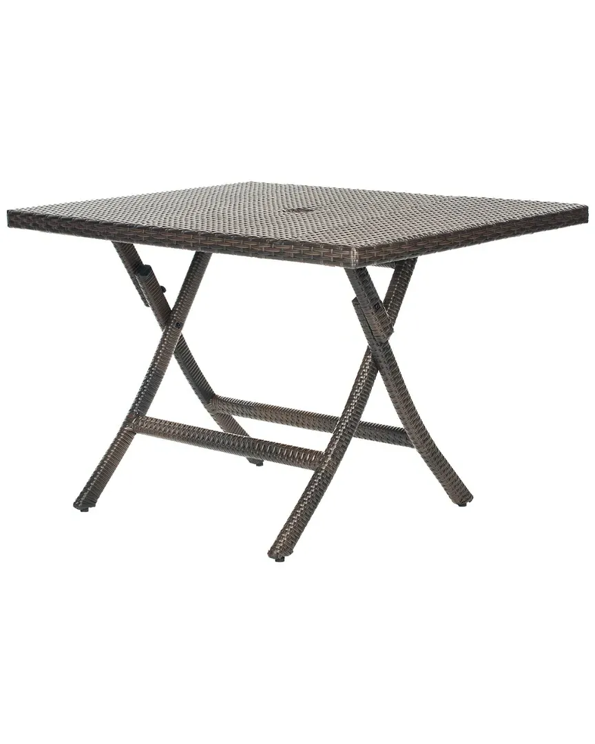 Samana Square Folding Table - Brown, Rattan image
