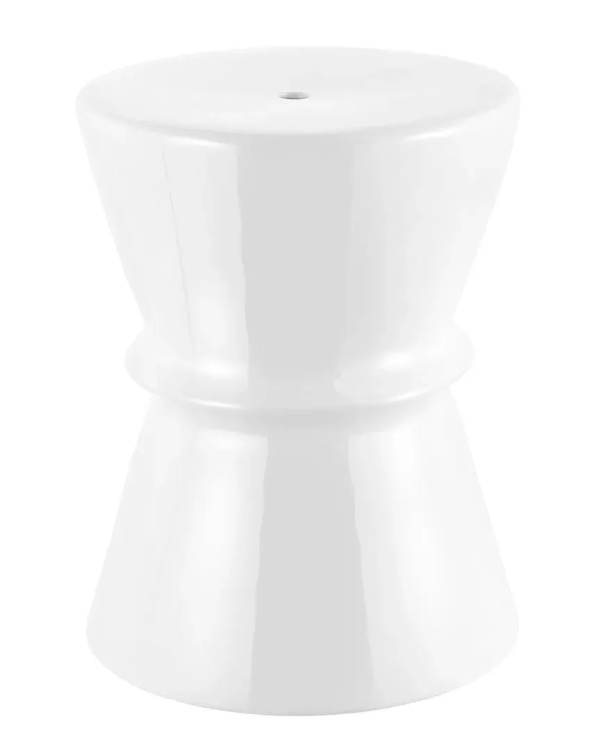 Savello Ceramic Garden Stool - White image