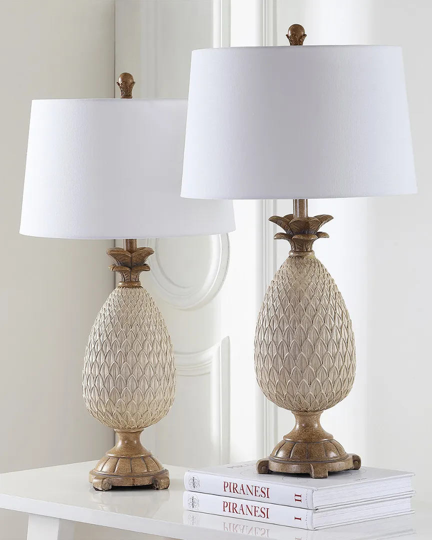 Set of 2 Briar Table Lamps - Cream