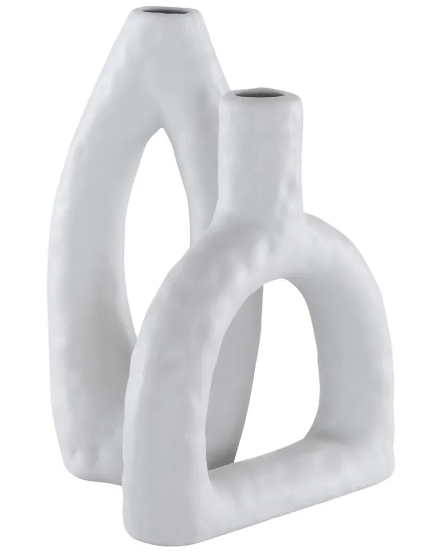 Set of 2 Ceramic Vases - Grey image