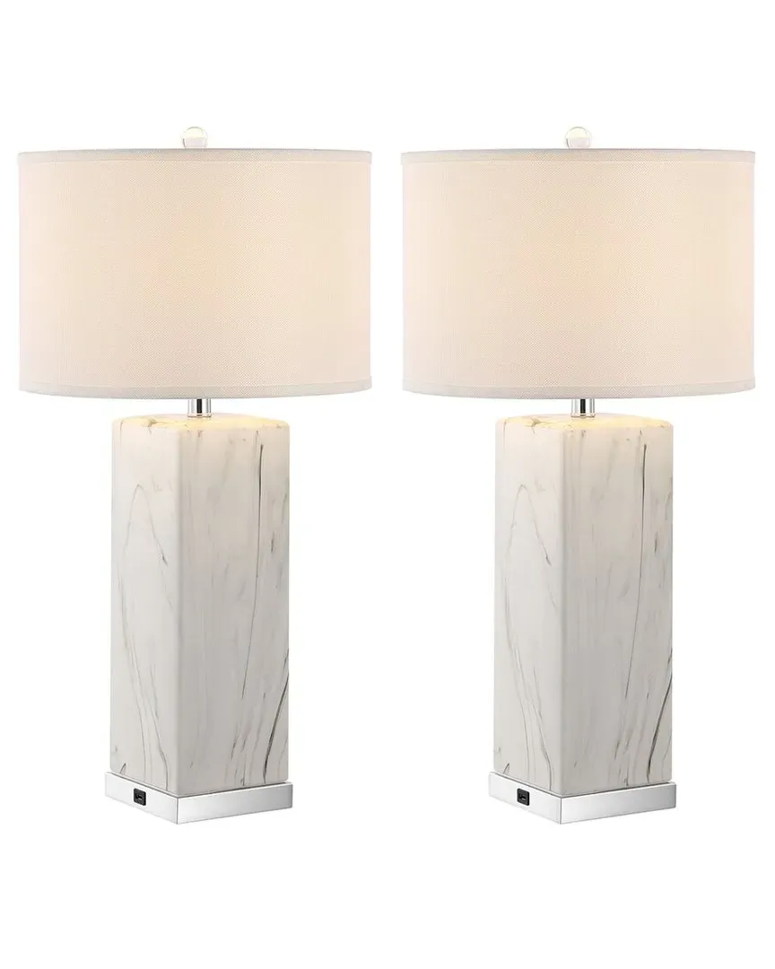 Set of 2 Olympia Table Lamps - Black, Ceramic