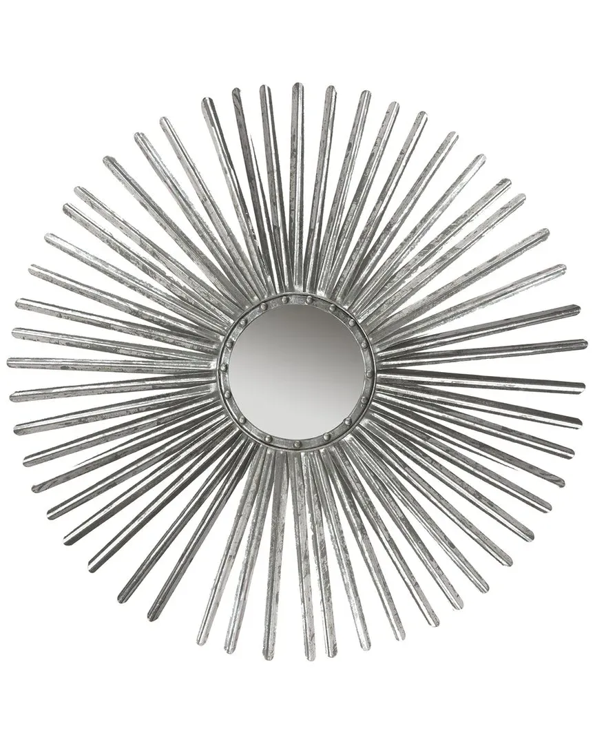 Shanira Round Sunburst Mirror - Silver