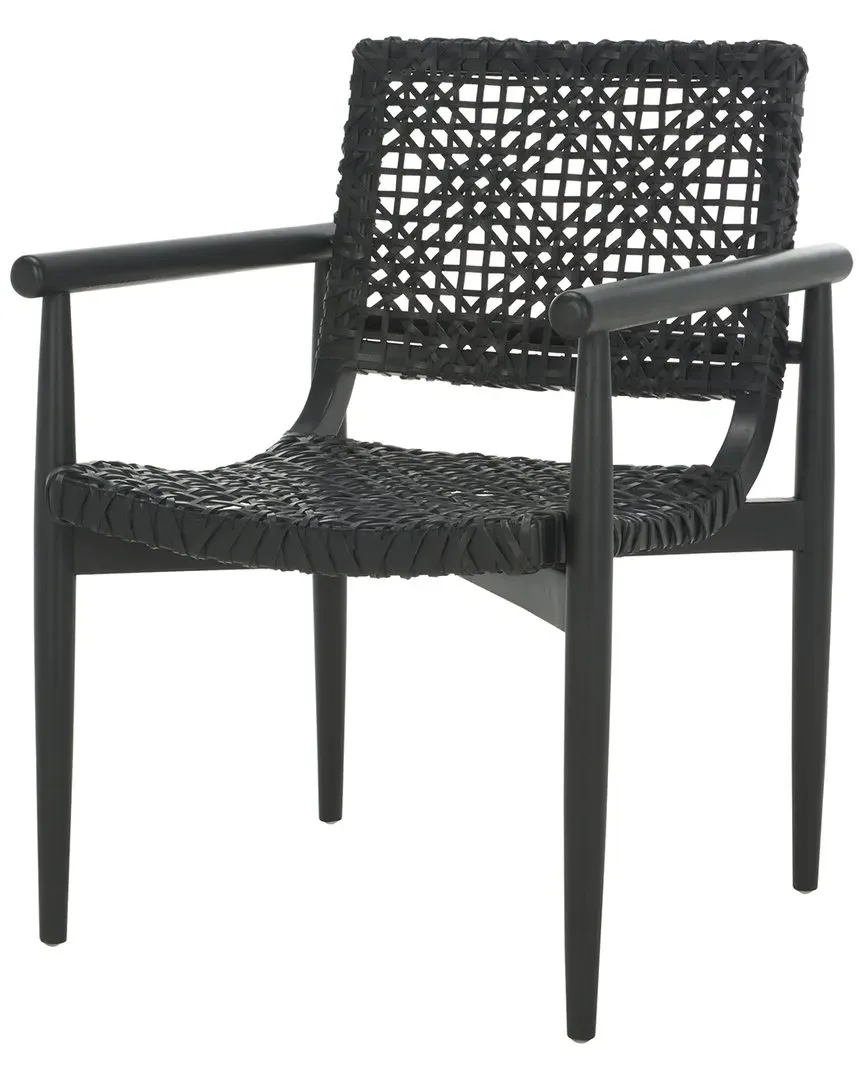 Sianna Accent Chair - Black, Mahogany