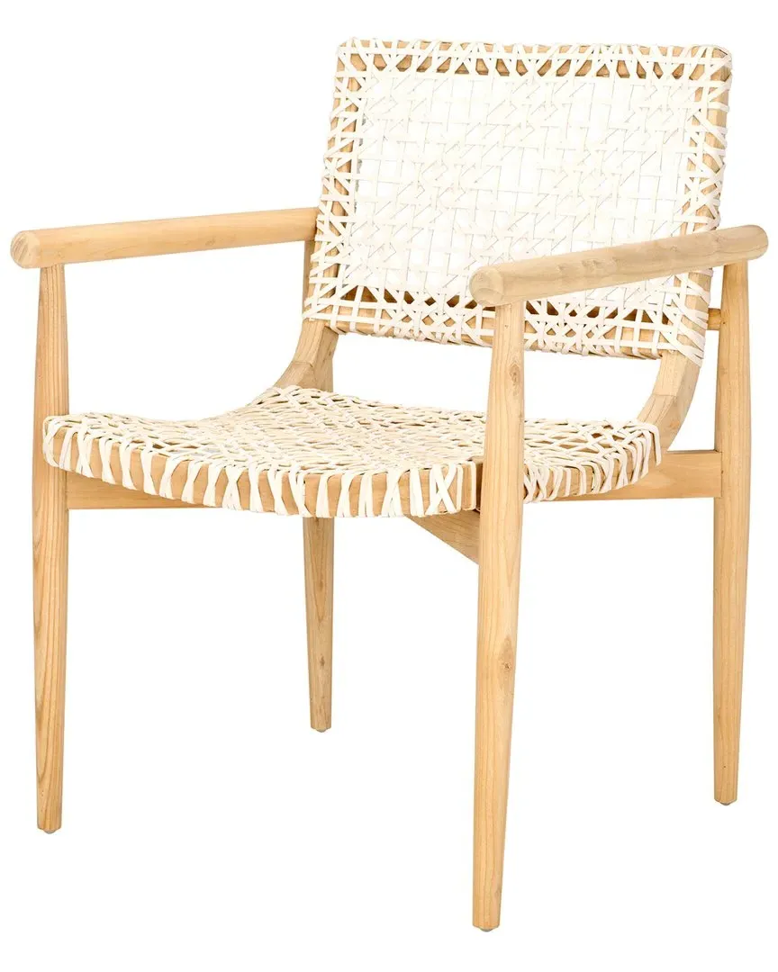 Sianna Accent Chair - White, Leather