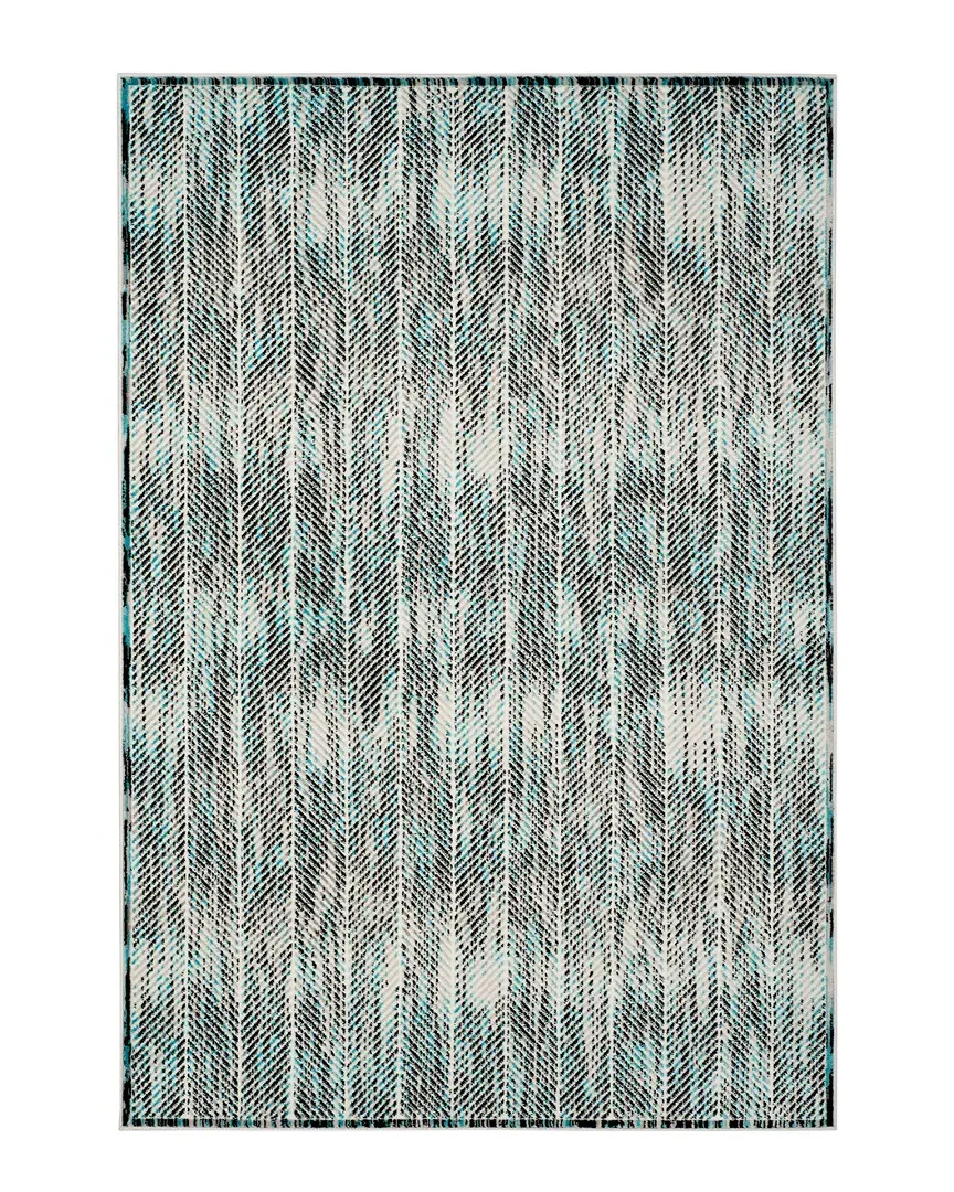 Skyler Power Loomed Rug - Grey and Blue, Polypropylene
