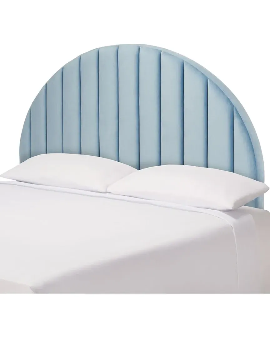 Solare Arched Headboard - Blue, Velvet image