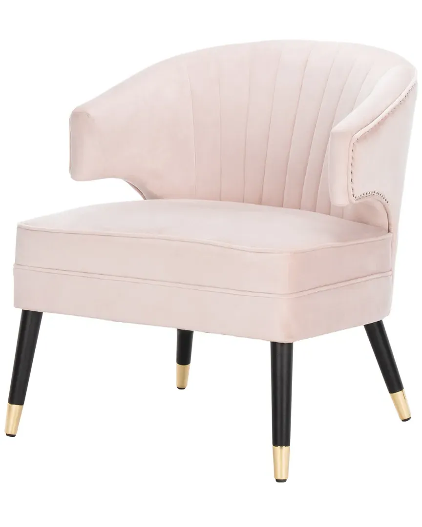 Stazia Wingback Accent Chair - Pink, Velvet