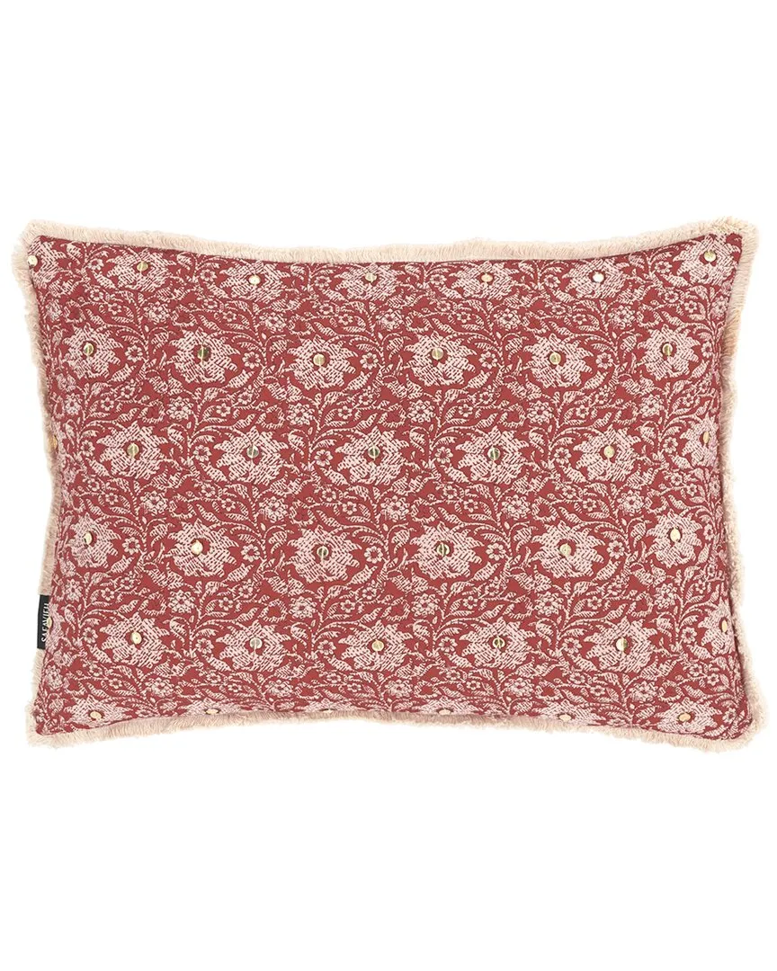 Steph 14x20 Cotton Lumbar Pillow - Brick image