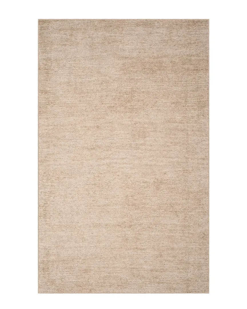 Stone Wash Hand-Knotted Rug - Beige, Viscose
