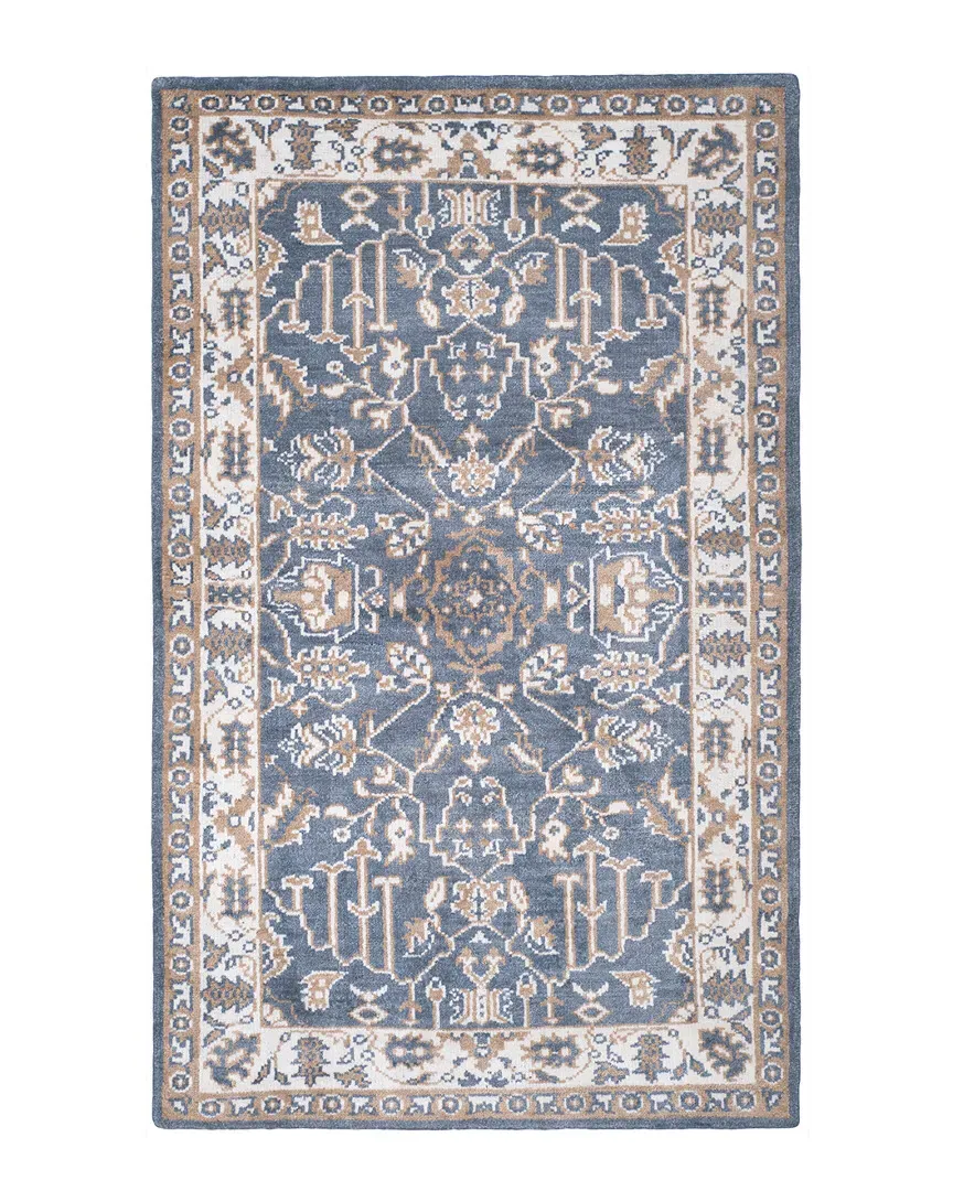 Stone Wash Hand-Knotted Rug - Blue, Wool