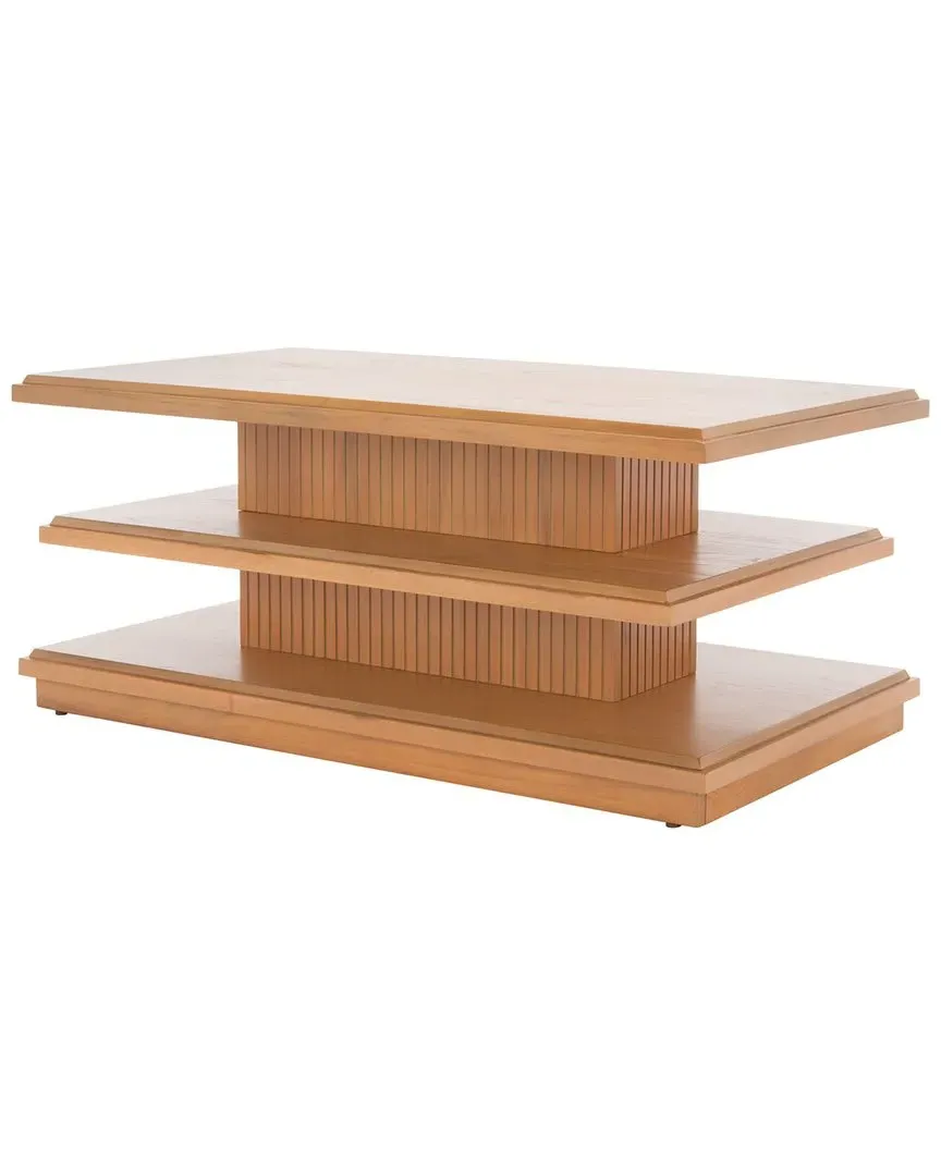 Suette 2 Shelf Coffee Table - Natural, Mahogany