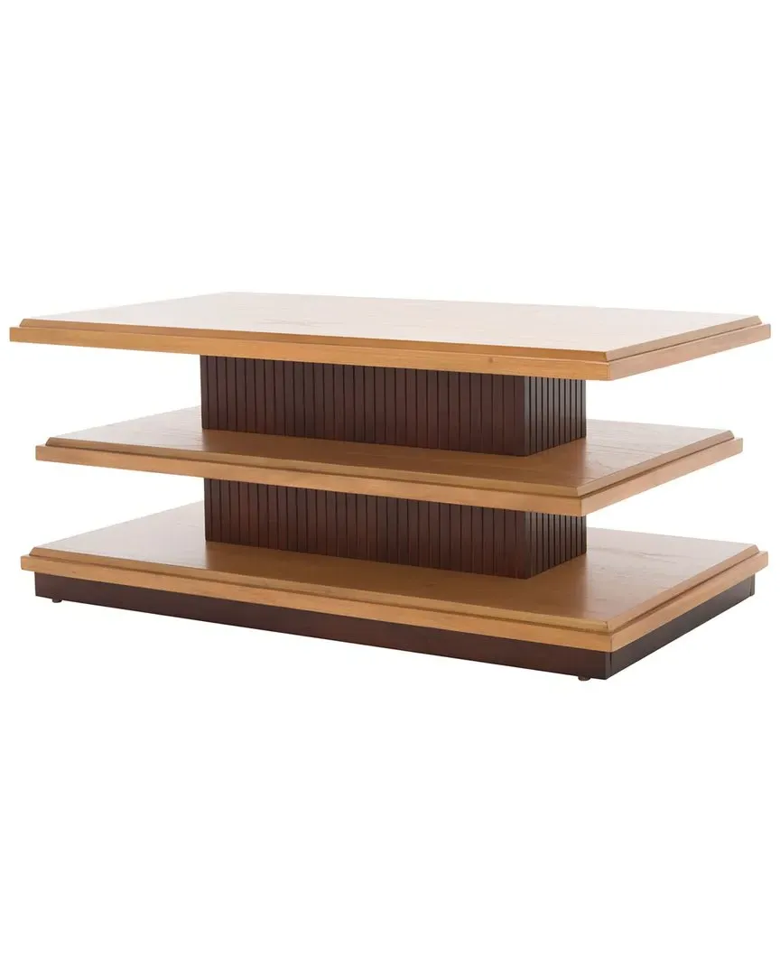 Suette 2 Shelf Coffee Table - Walnut, Albasia Wood