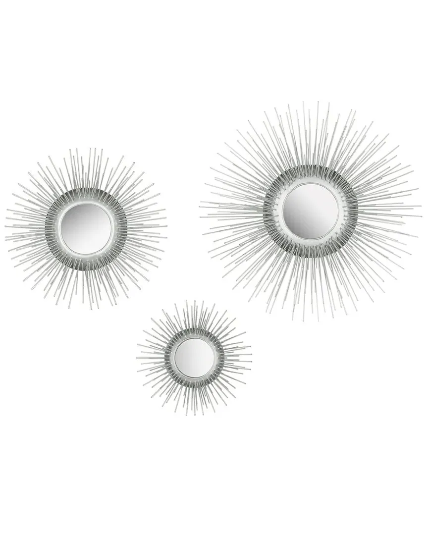 Sunburst Triptych Mirror Set - Silver image