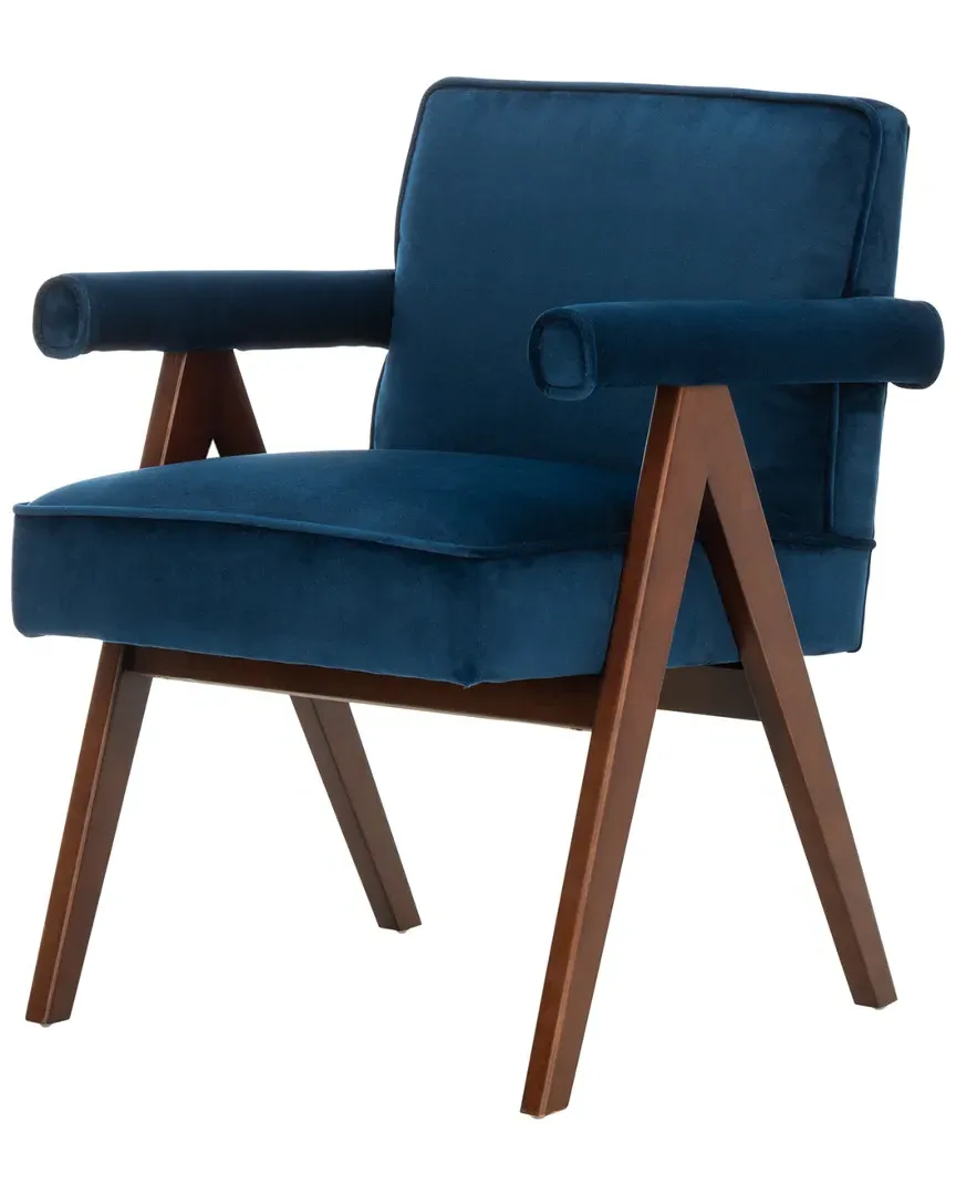 Suri Arm Chair - Navy, Walnut image
