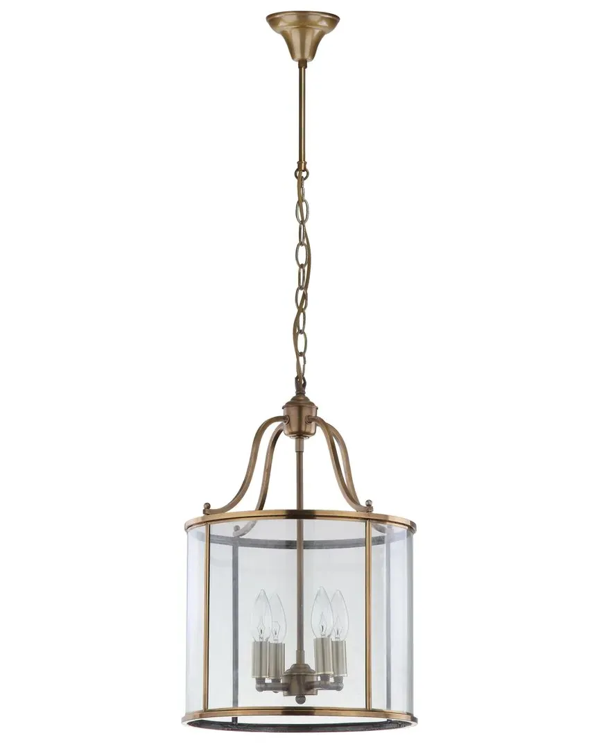 Sutton Place 4-Light Pendant - Brass, Glass
