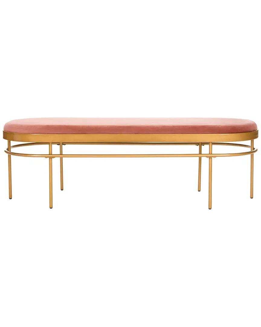Sylva Oval Bench - Dusty Rose, Velvet image