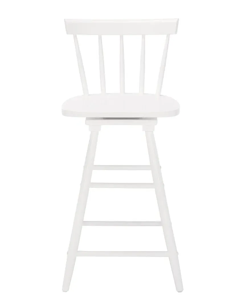 Tage Swivel Counter Stool - White, Rubberwood