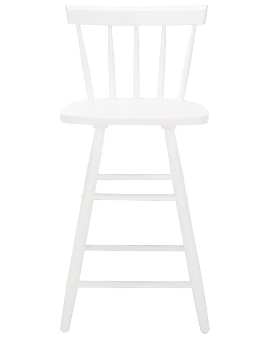 Tally Wood Counter Stool - White, Rubberwood image