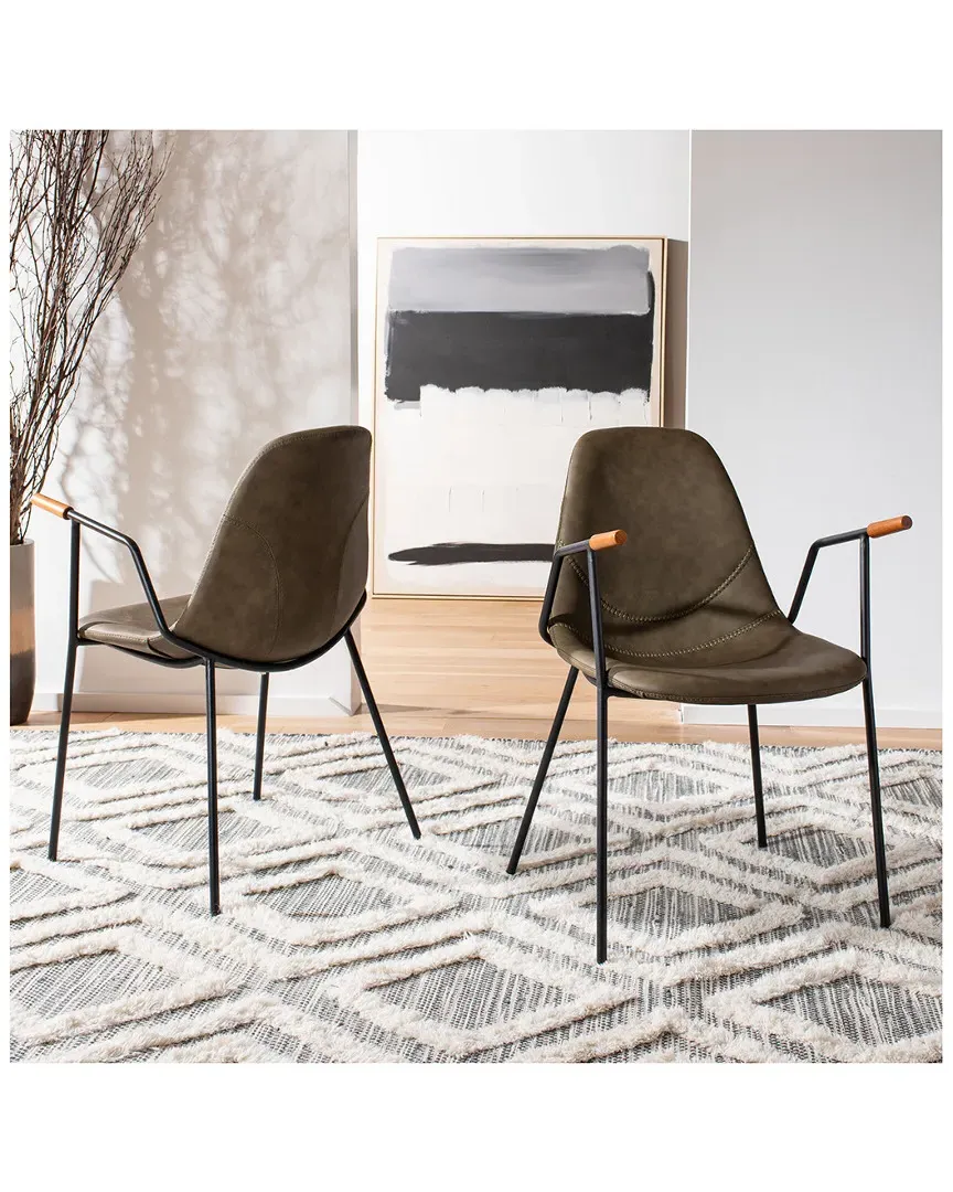 Tanner Set of 2 Dining Chairs - Olive