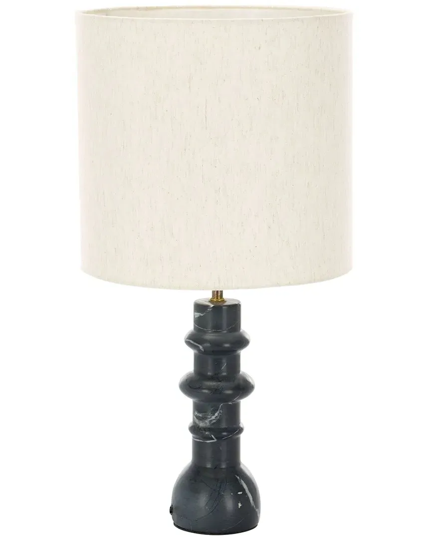 Teya Table Lamp - Black Marble, Cotton Linen image