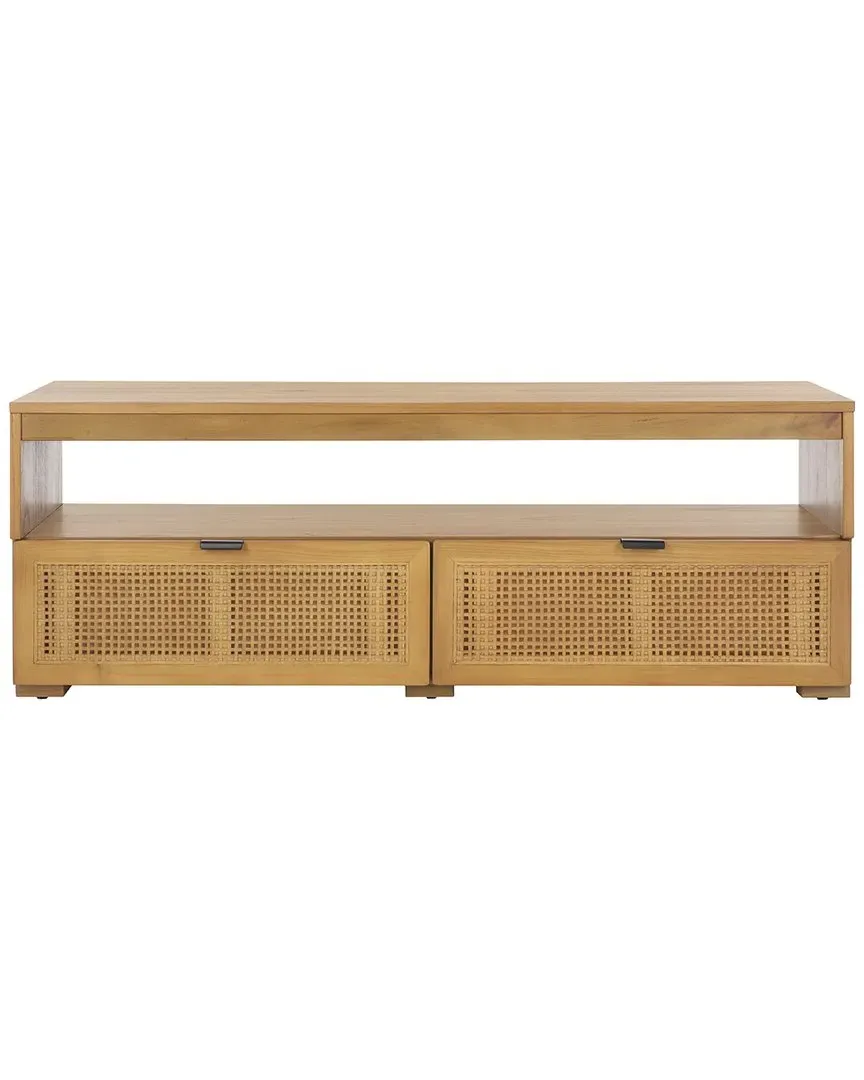 Theon 2-Drawer Media Stand - Natural, Mahogany image