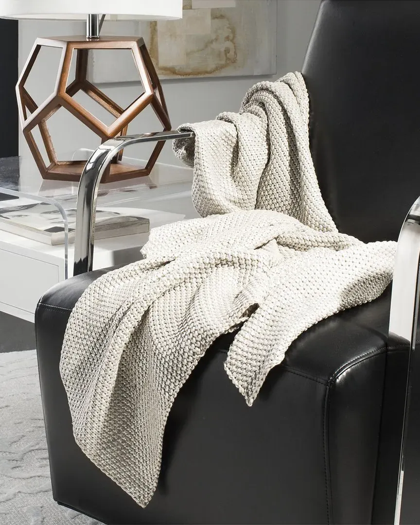 Tickled Knit Throw - Grey