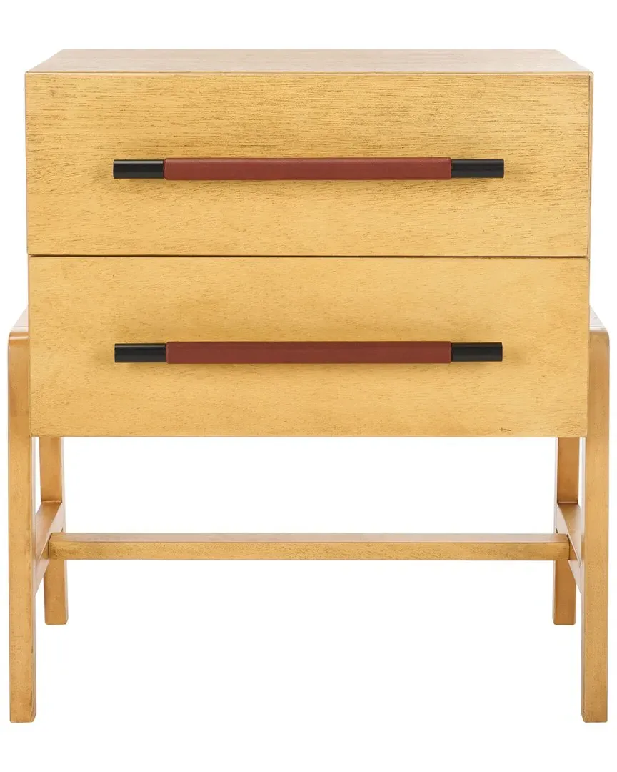 Tiona 2-Drawer Nightstand - Natural, Bayur Wood
