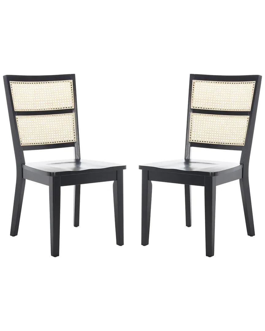 Toril Set of 2 Dining Chairs - Black, Wood