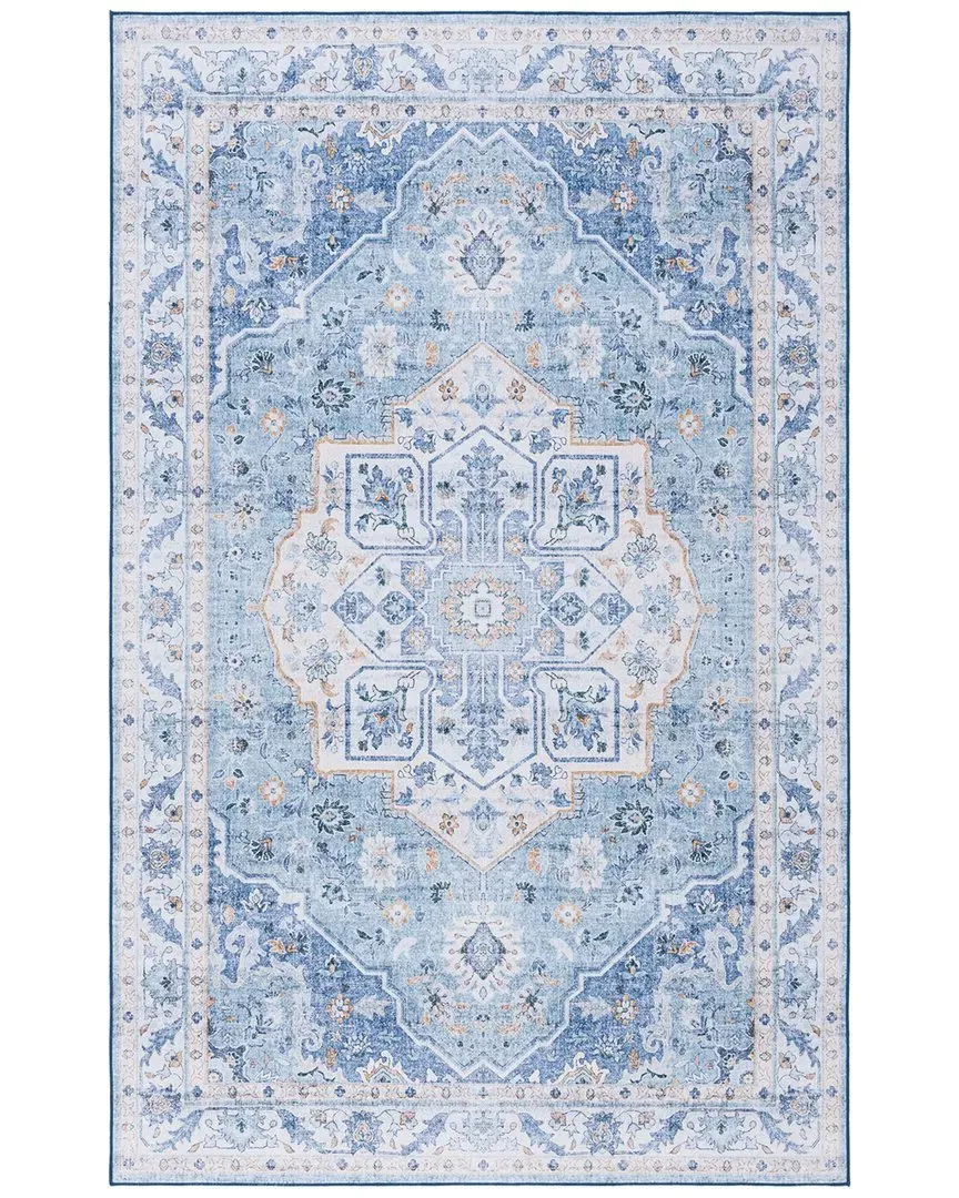 Tucson Area Rug - Blue, Polyester