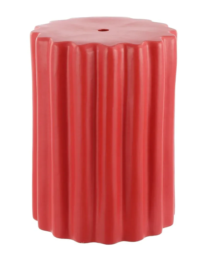 Tulett Ceramic Garden Stool - Red