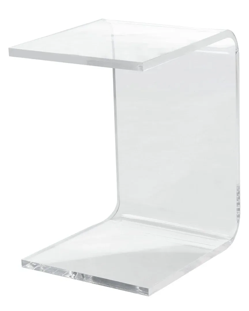 Upton C-Shape Side Table - Clear, Acrylic image