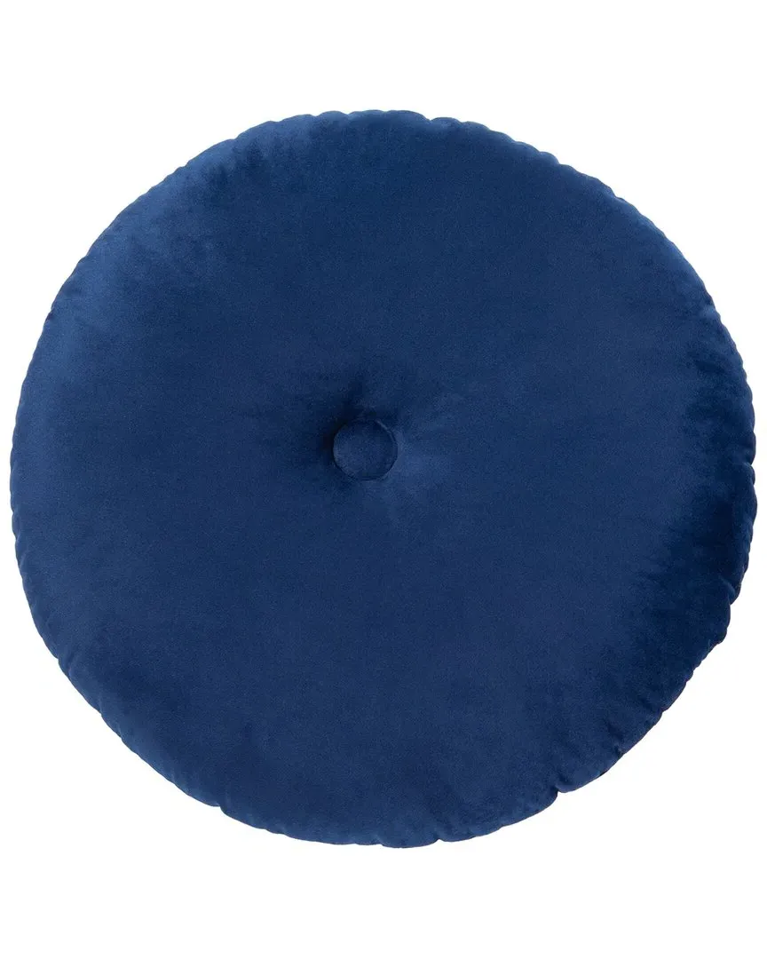 Vallory Round Pillow - Navy, Polyester