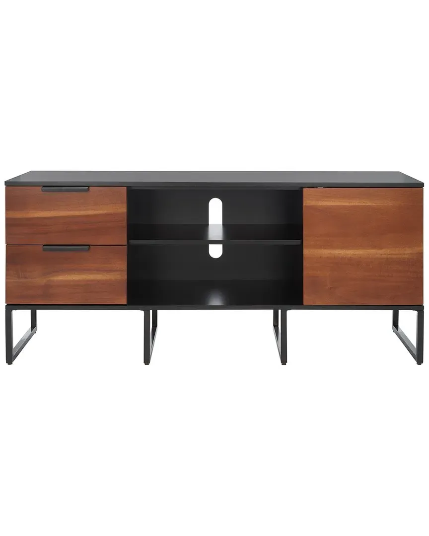 Vance 2-Drawer Media Stand - Black, Wood image