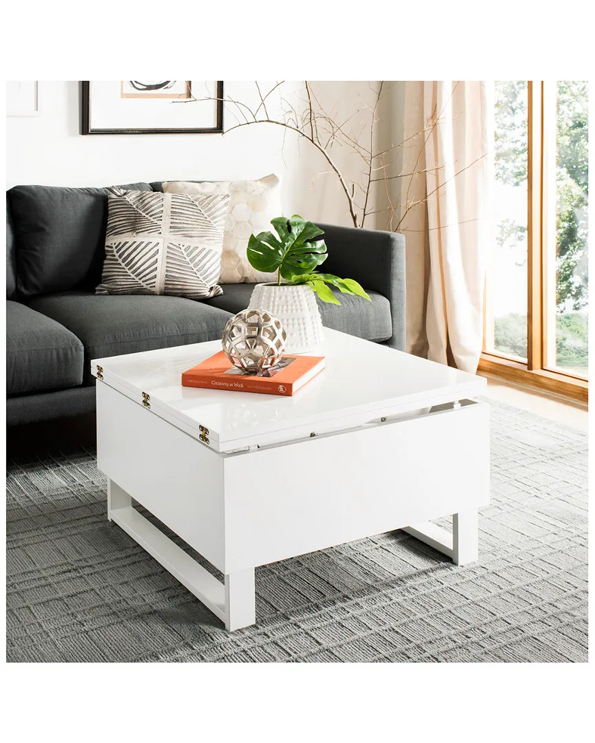 Vanna Square Lift-Top Coffee Table - White