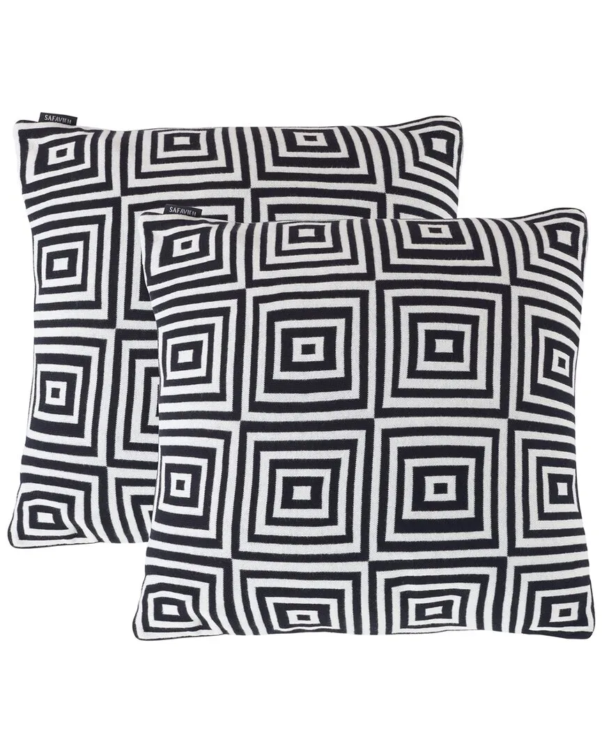 Veda Set of 2 Pillows - Black, Cotton