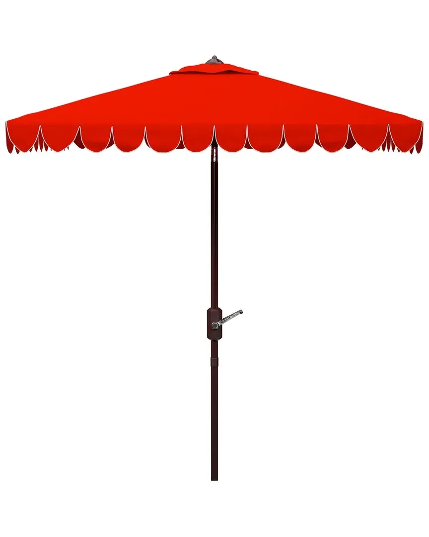 Venice 7.5' Square Umbrella with Crank - Red, Metal