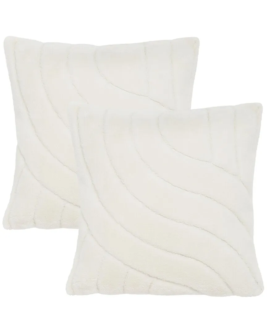 Verli Set of 2 Decorative Pillows - Ivory, Microfiber