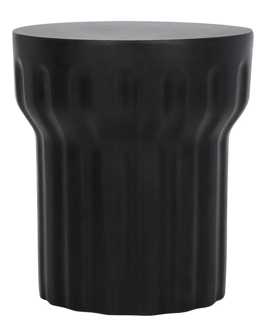 Vesta Accent Stool - Black, Concrete