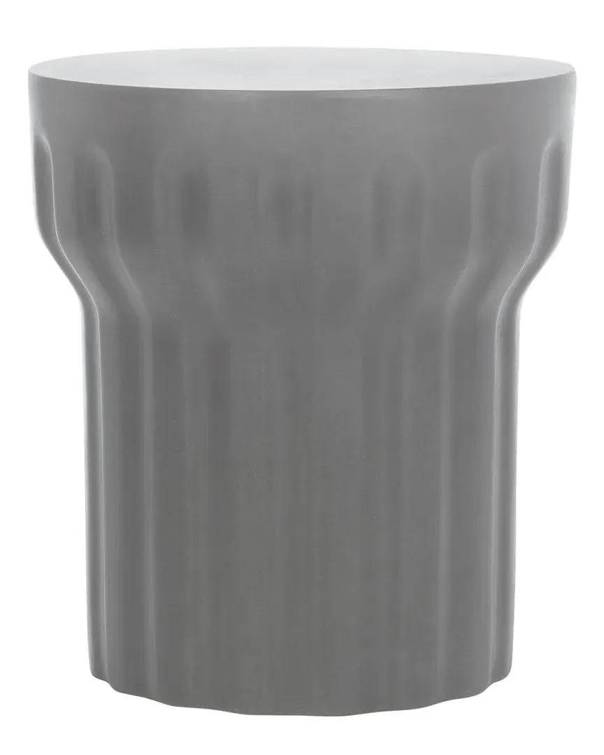 Vesta Round Accent Table - Dark Grey, Concrete