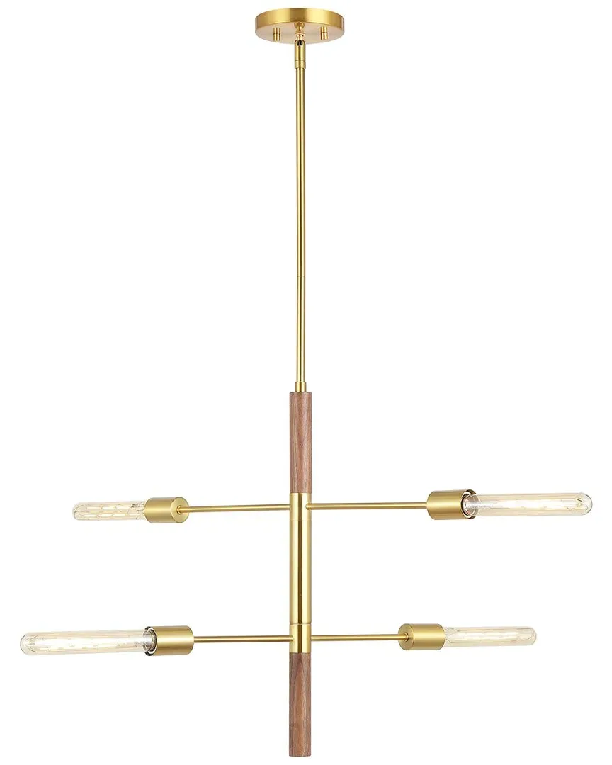 Viceroy 4-Light Pendant - Brass, Walnut