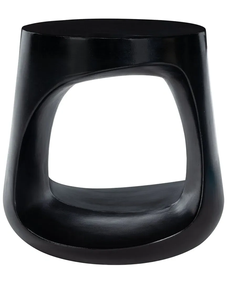 Vikki Indoor/Outdoor Accent Stool - Black, Concrete