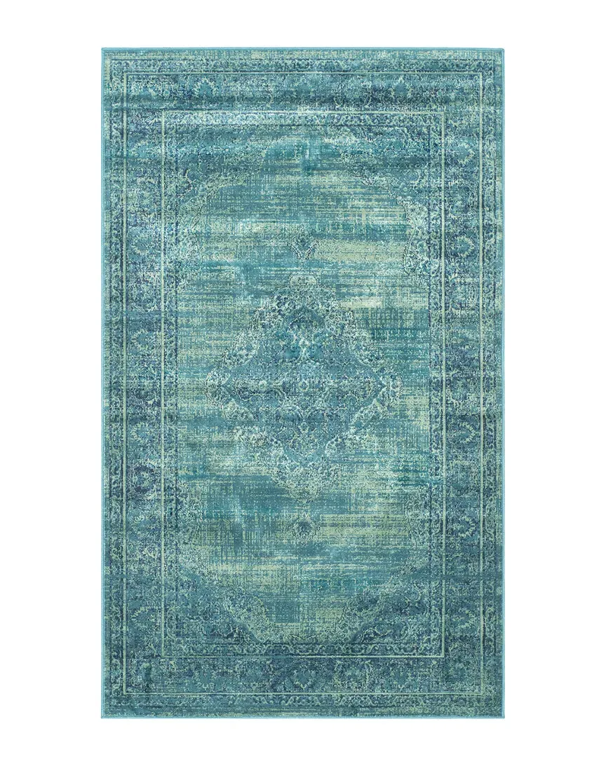 Vintage Rug - Turquoise, Viscose